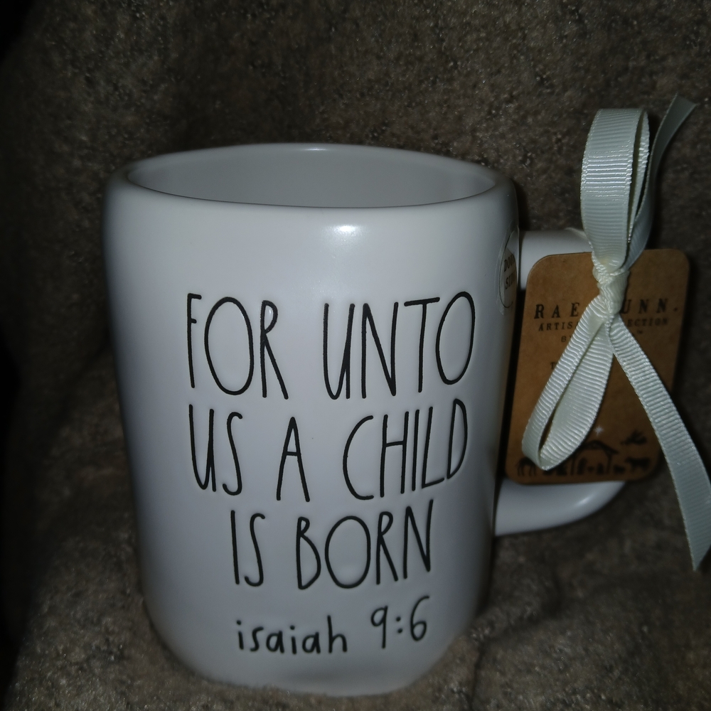 Rae Dunn White Mug with Inspirational Quote